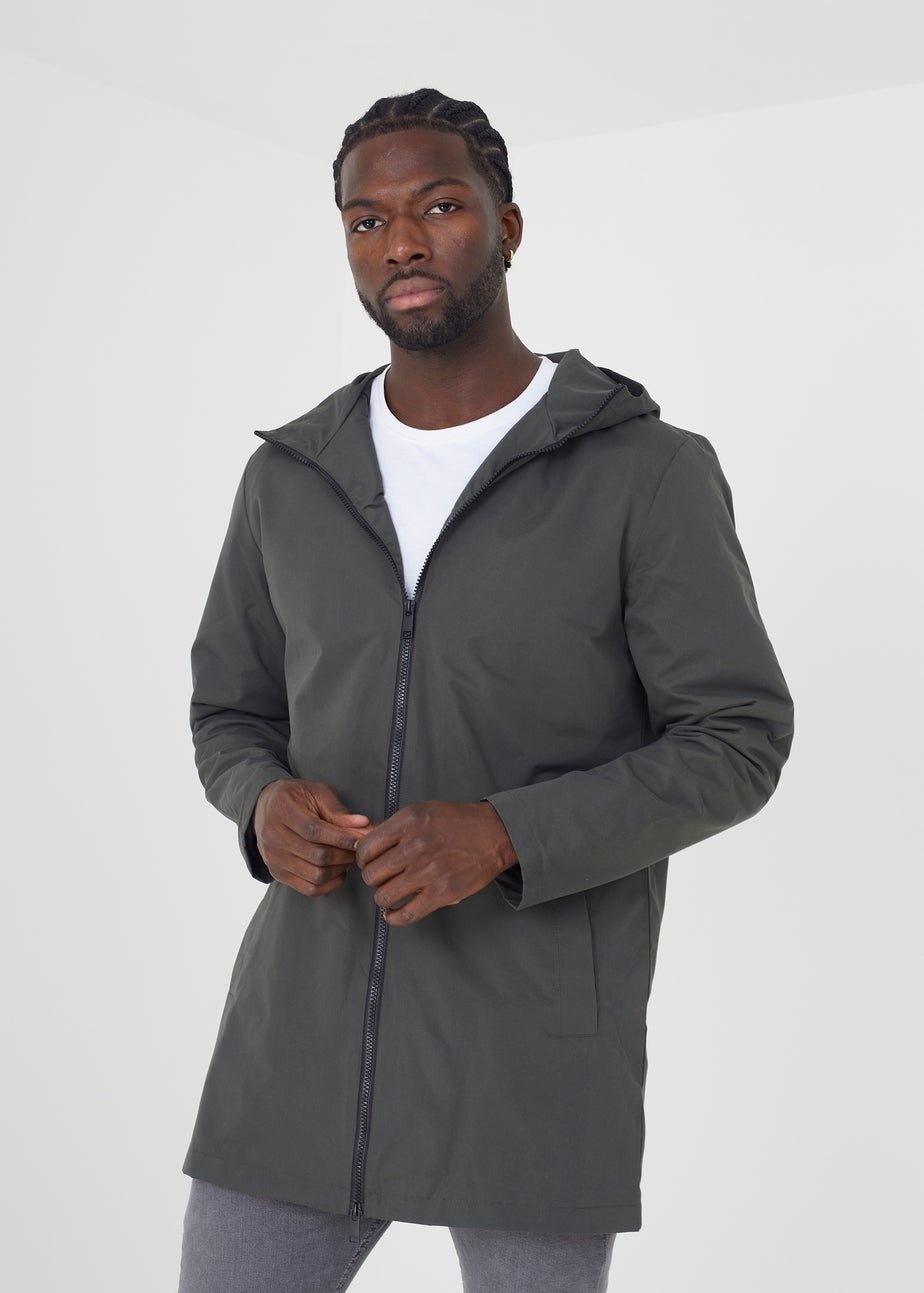 Brave Soul Khaki Zip Through Mac