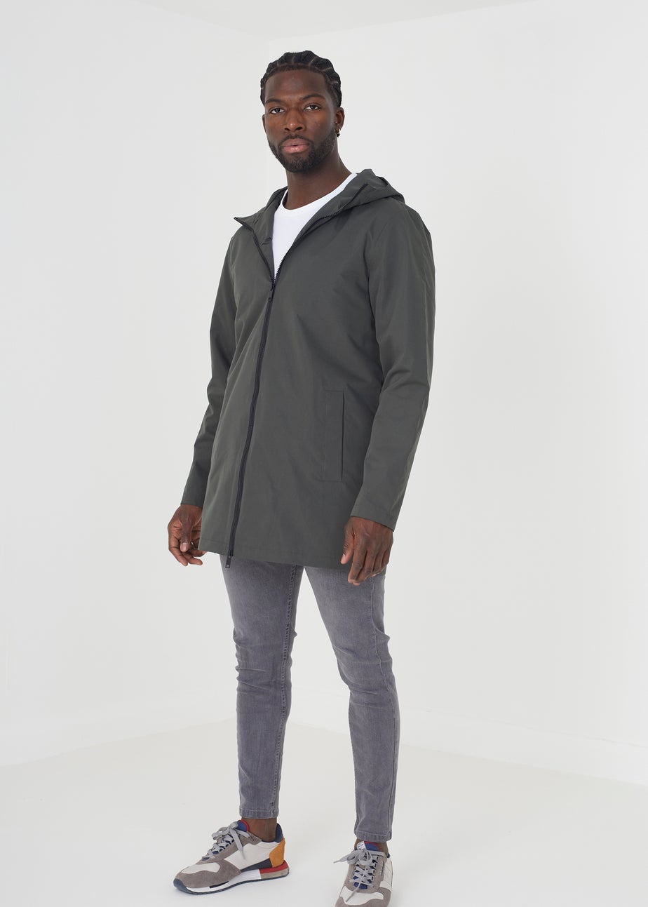 Brave Soul Khaki Zip Through Mac