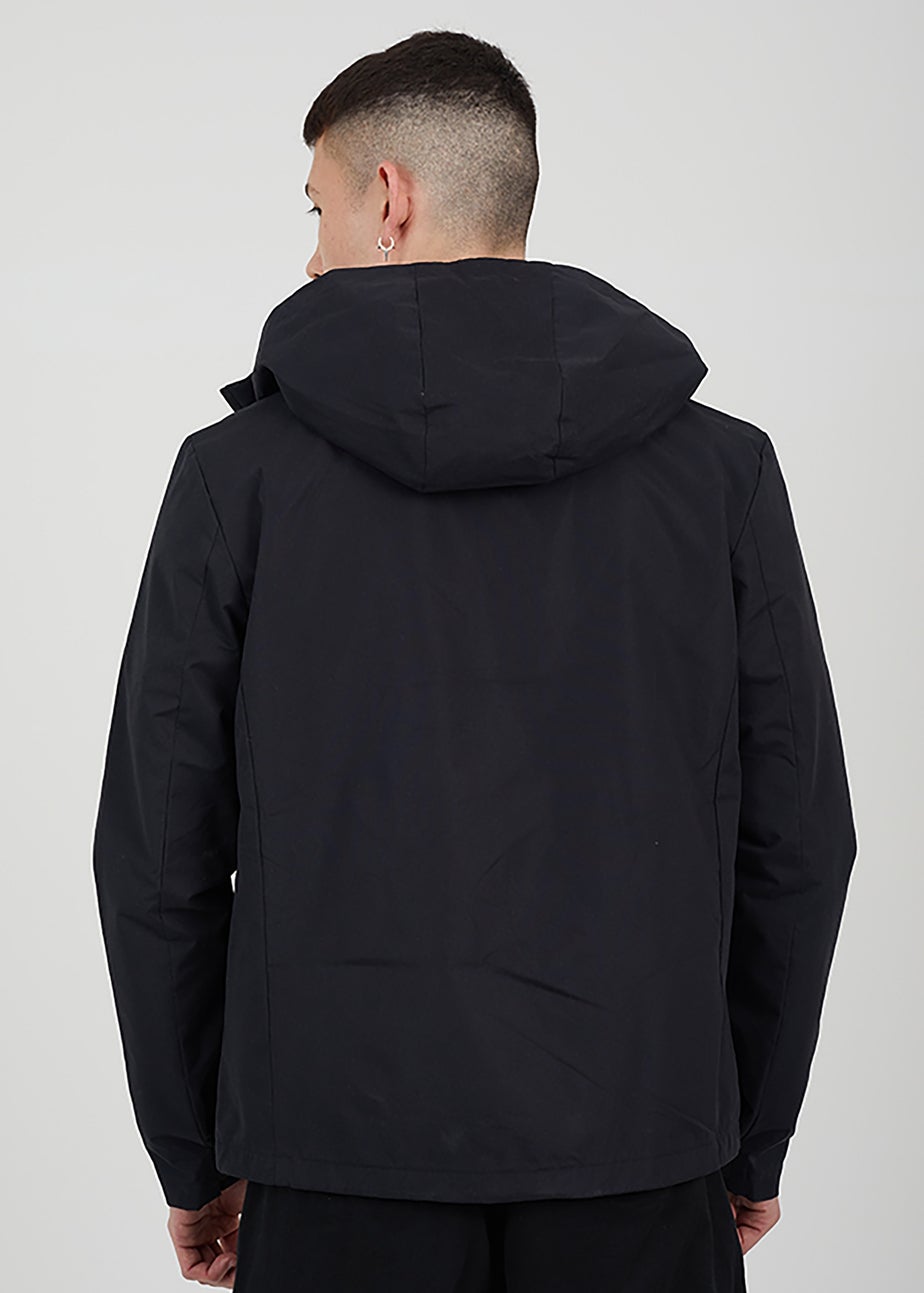 Brave Soul Black Lightweight Hooded Jacket