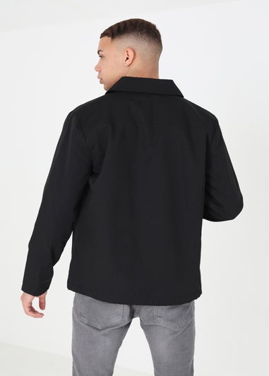 Brave Soul Black Patch Pocket Coach Jacket