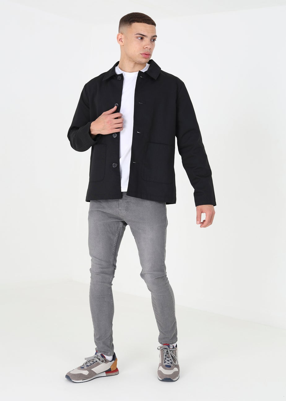 Brave Soul Black Patch Pocket Coach Jacket