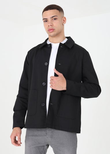 Brave Soul Black Patch Pocket Coach Jacket