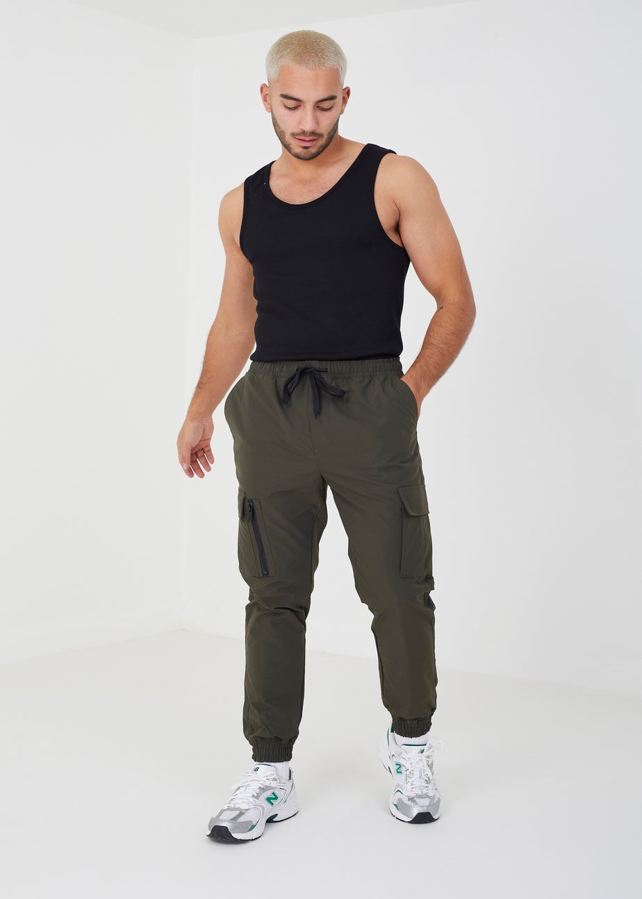 Brave Soul Khaki Cuffed Cargo Trousers