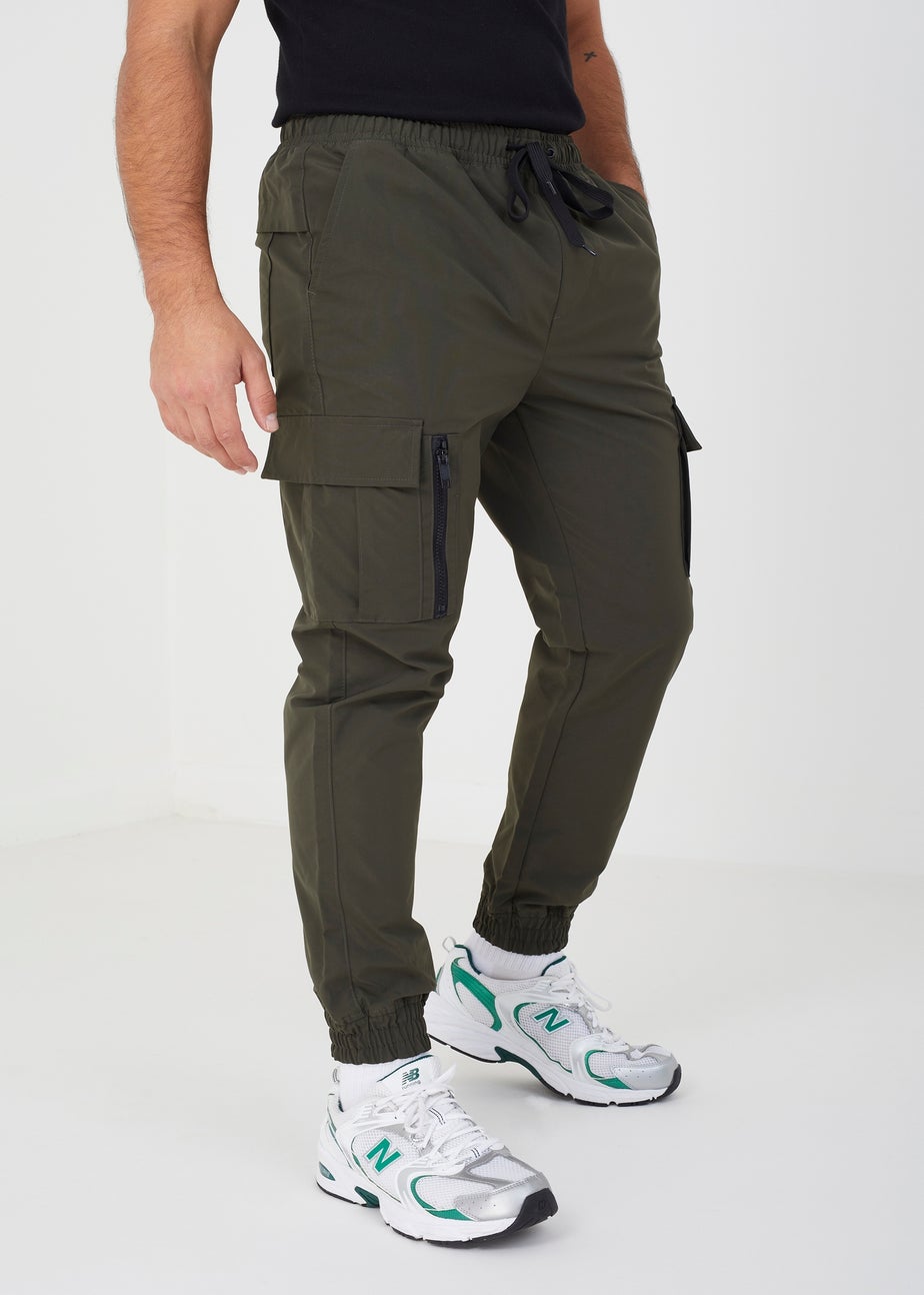 Brave Soul Khaki Cuffed Cargo Trousers