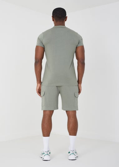 Brave Soul Soft Green Polo Shirt & Short Co-ord Set
