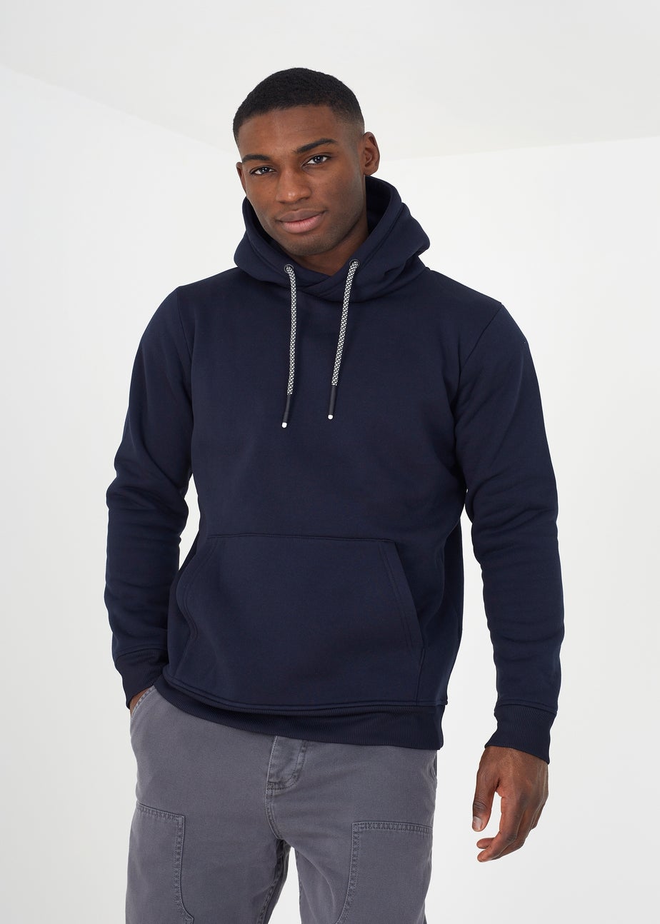 Brave Soul Navy Hoodie With Kangaroo Pocket