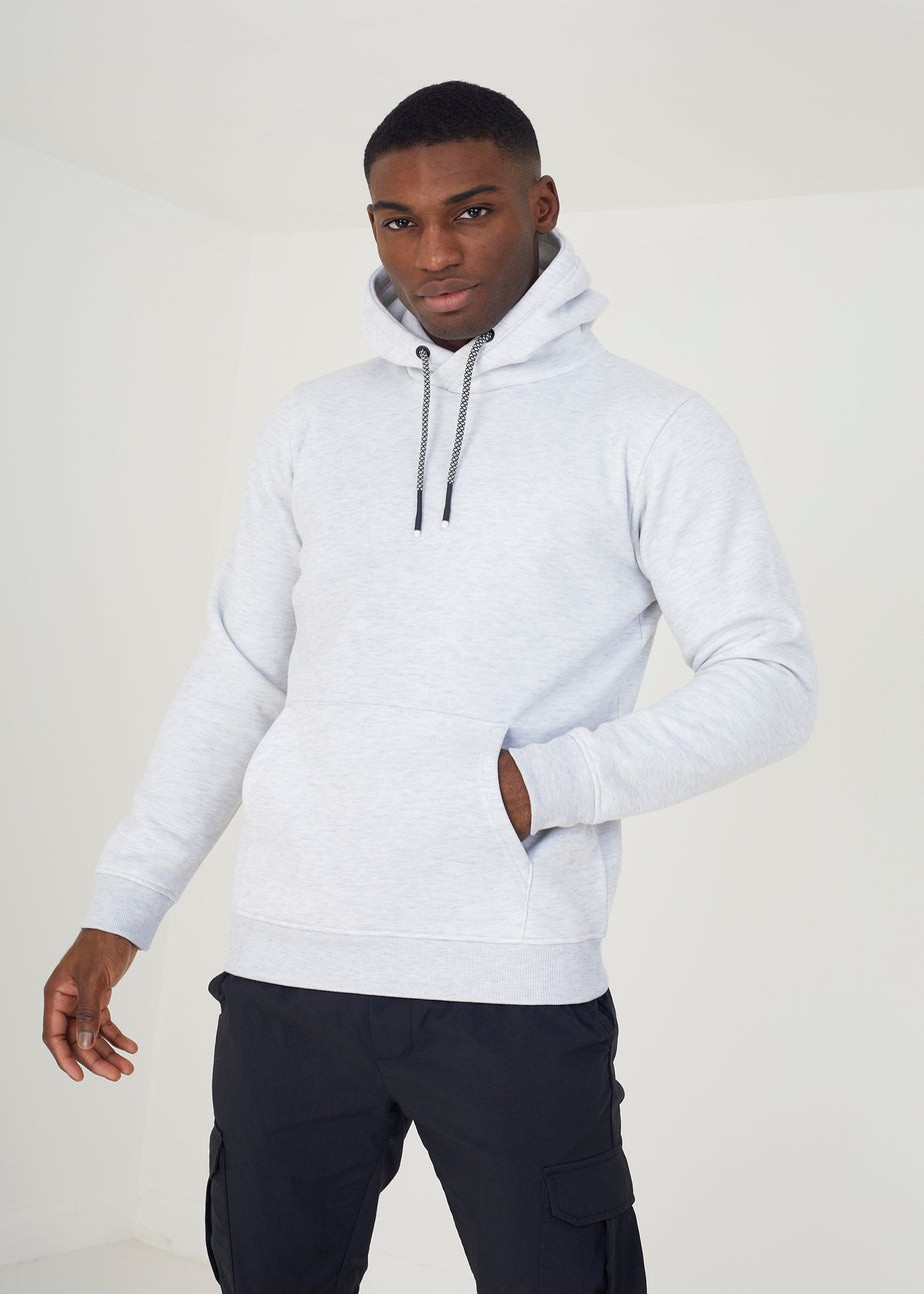 Brave Soul Ecru Hoodie With Kangaroo Pocket