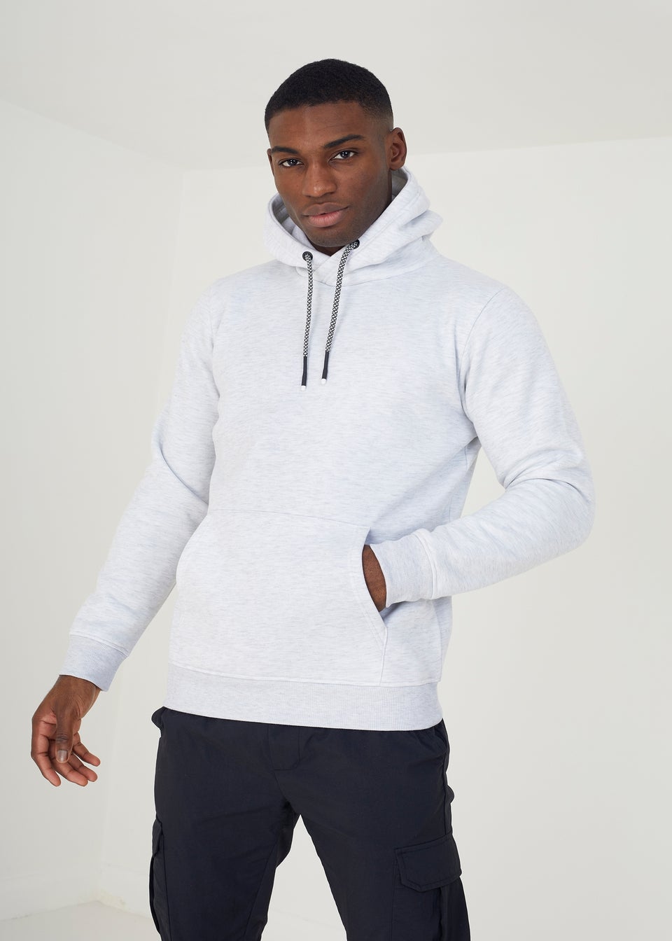 Brave Soul Ecru Hoodie With Kangaroo Pocket