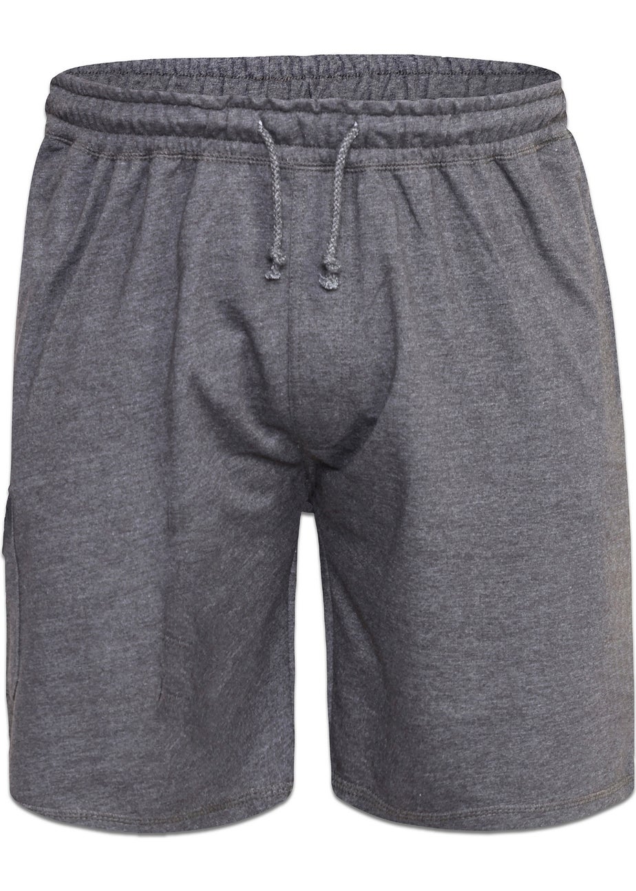 Duke Grey John Cotton Lightweight Kingsize Cargo Shorts