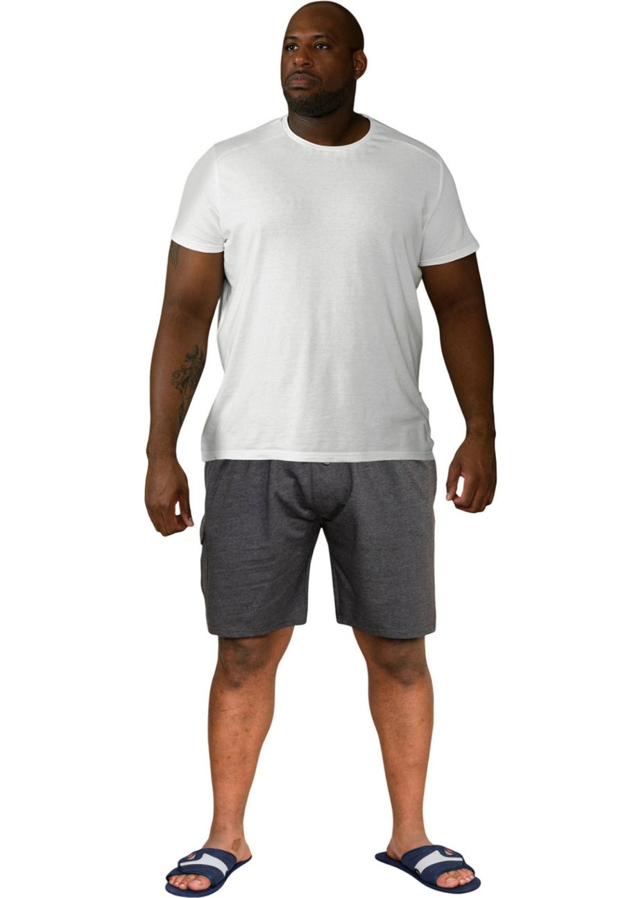 Duke Grey John Cotton Lightweight Kingsize Cargo Shorts