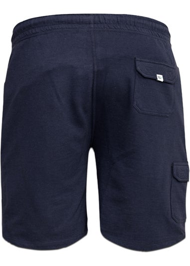 Duke Navy John Cotton Lightweight Kingsize Cargo Shorts