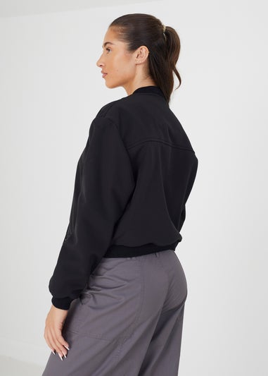 Brave Soul Black Bonded Bomber Jacket