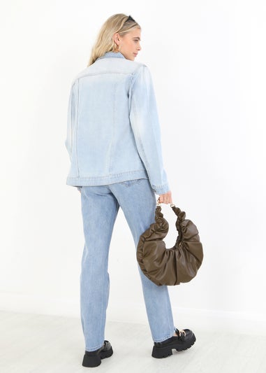 Brave Soul Light Blue Oversized Denim Jacket
