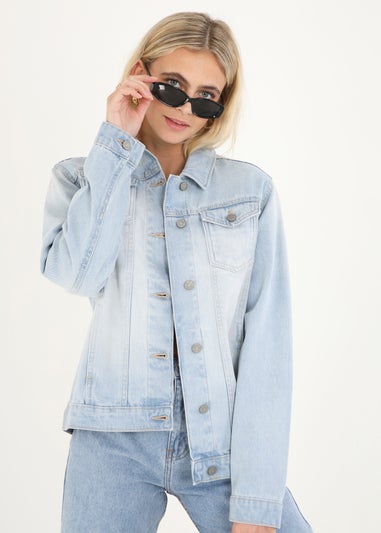 Brave Soul Light Blue Oversized Denim Jacket