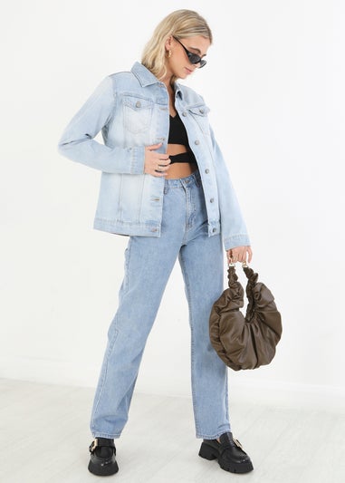 Brave Soul Light Blue Oversized Denim Jacket