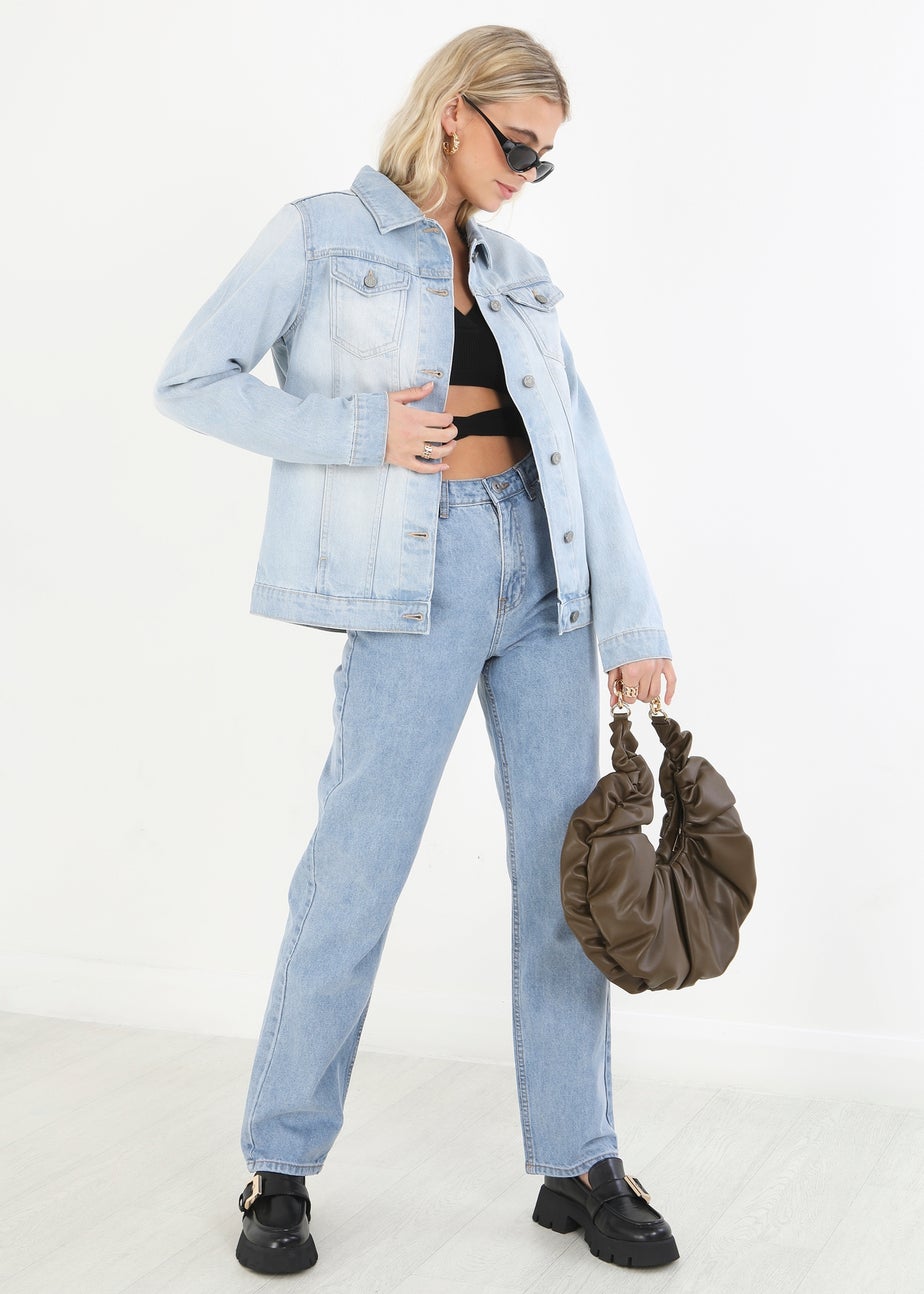 Brave Soul Light Blue Oversized Denim Jacket