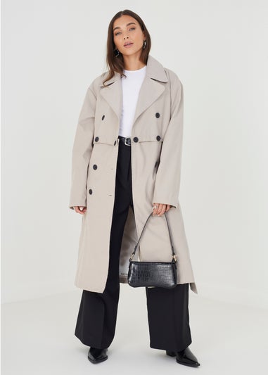 Brave Soul Stone Double Breasted Detachable Trench Coat