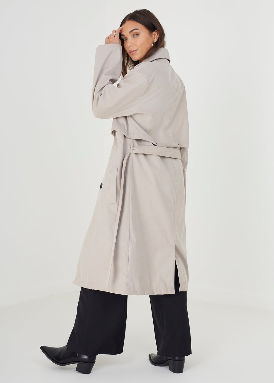Brave Soul Stone Double Breasted Detachable Trench Coat