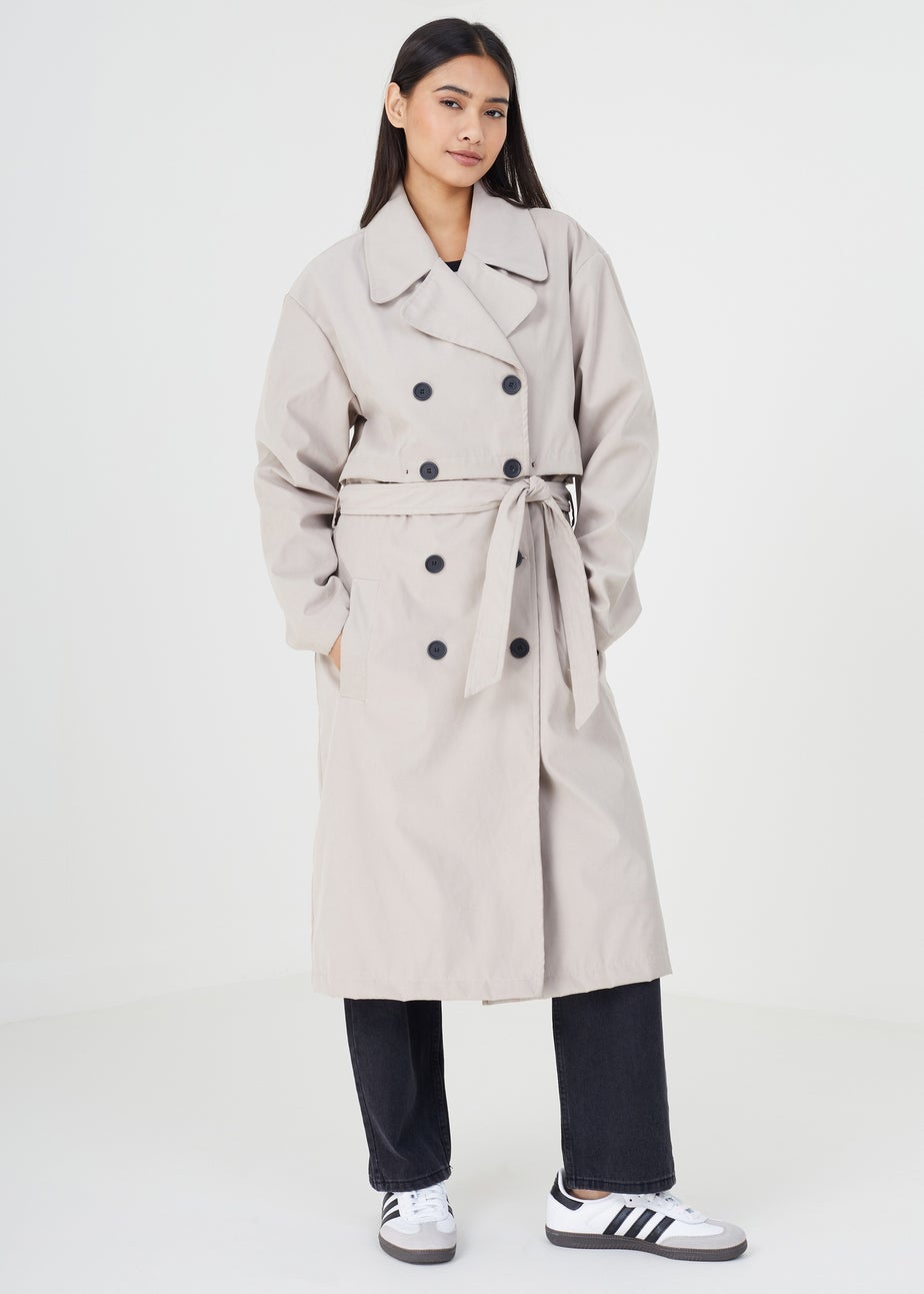 Brave Soul Stone Double Breasted Detachable Trench Coat