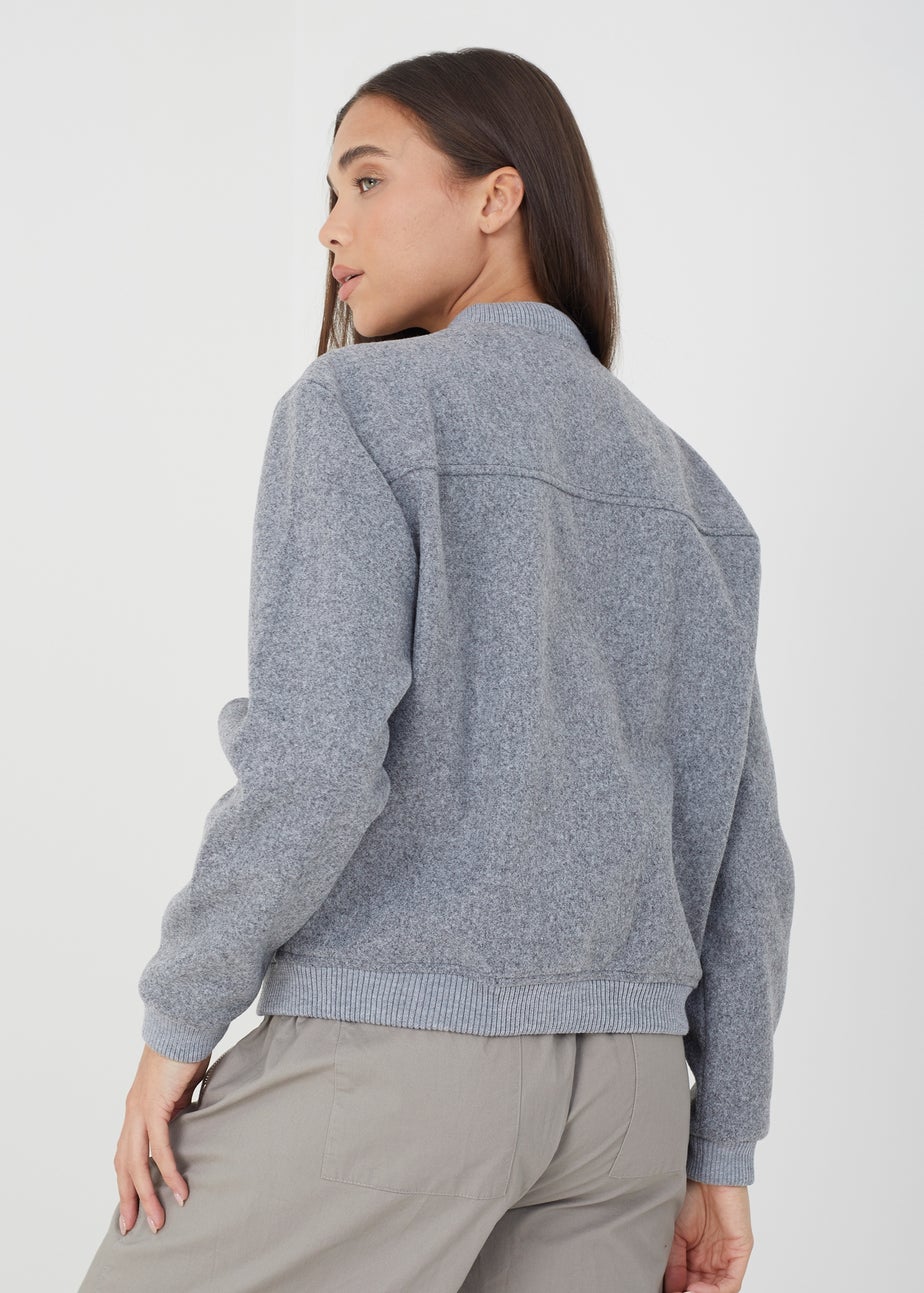 Brave Soul Grey Bomber Jacket