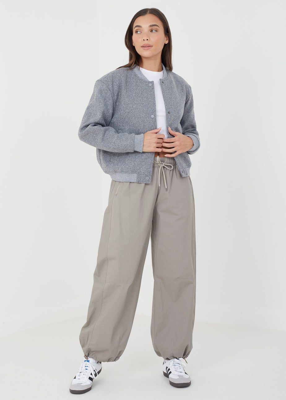 Brave Soul Grey Bomber Jacket