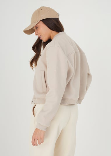 Brave Soul Beige Bomber Jacket
