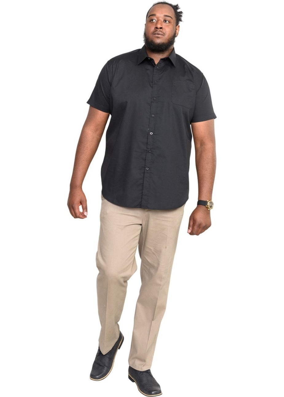 Duke Black Aeron Easy-Iron Kingsize Short-Sleeved Shirt