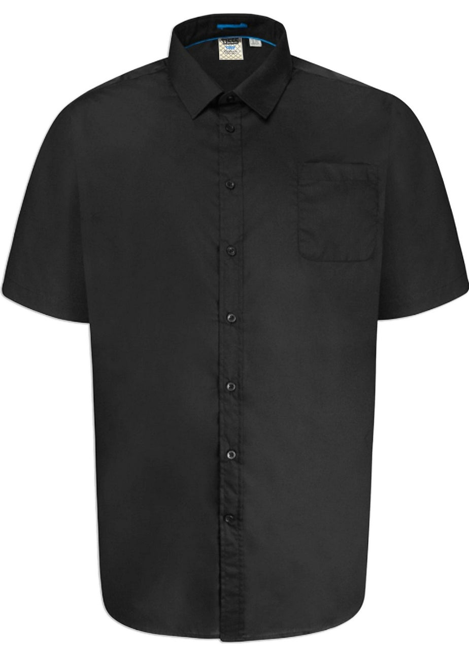 Duke Black Aeron Easy-Iron Kingsize Short-Sleeved Shirt