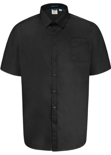 Duke Black Aeron Easy-Iron Kingsize Short-Sleeved Shirt