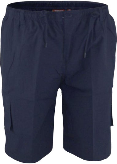 Duke Navy Nick Elasticated Waist Cargo Shorts