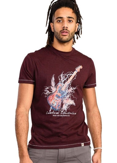 Duke Burgundy Redbourn Lightning Guitar Kingsize T-Shirt