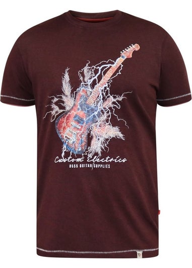 Duke Burgundy Redbourn Lightning Guitar Kingsize T-Shirt
