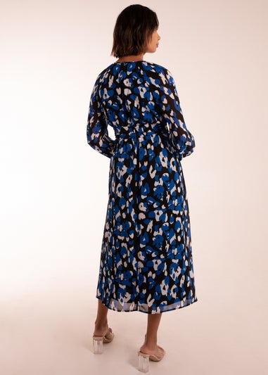 Blue Vanilla Blue Animal Keyhole Raglan Midi Dress