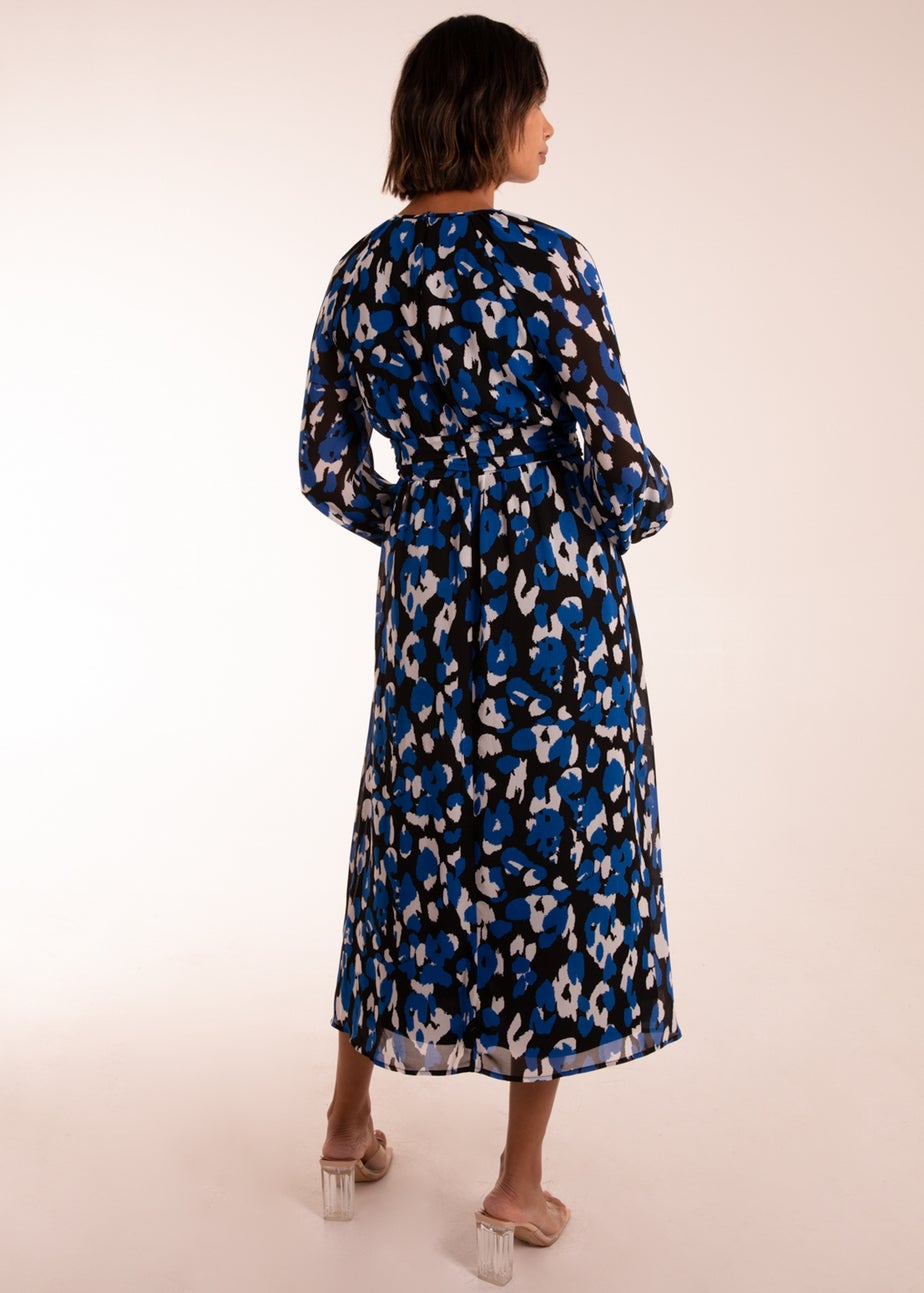 Blue Vanilla Blue Animal Keyhole Raglan Midi Dress