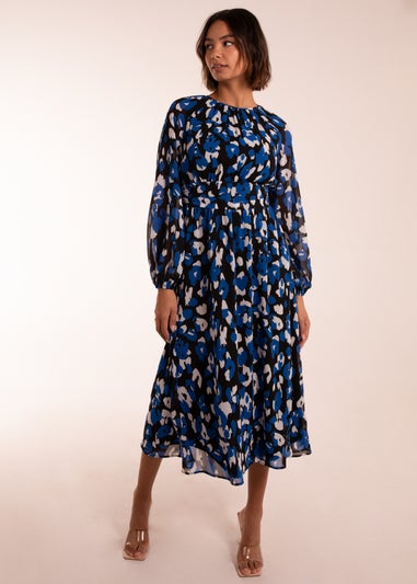 Blue Vanilla Blue Animal Keyhole Raglan Midi Dress