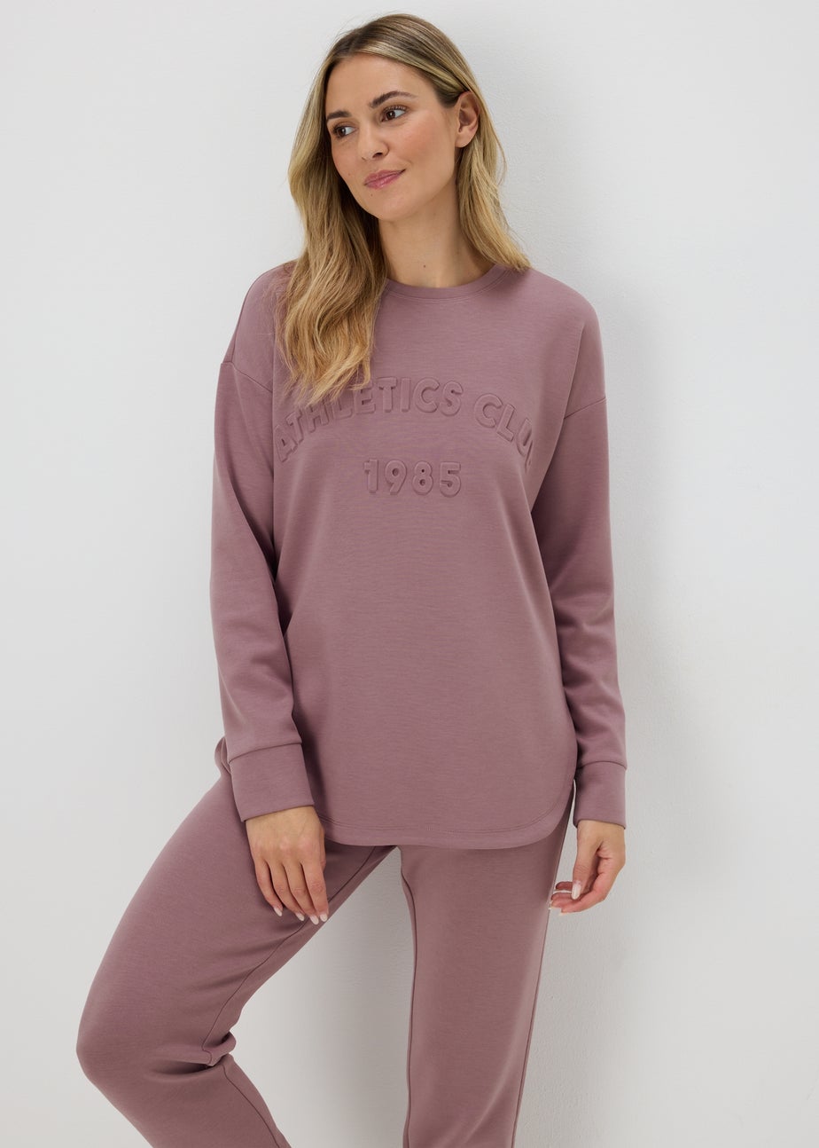 Souluxe Purple Slogan Sweatshirt
