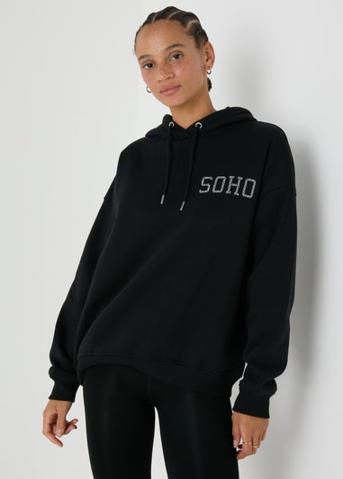 Black Sequin Soho Hoodie