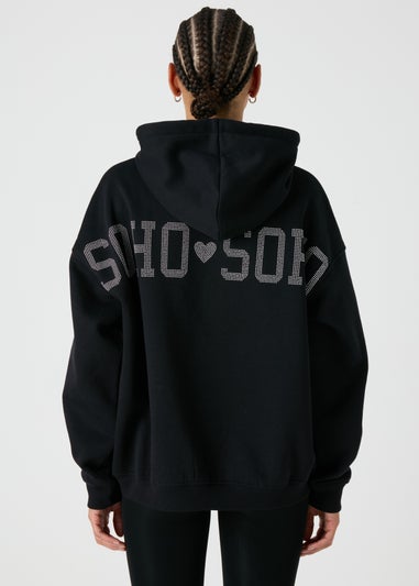 Black Sequin Soho Hoodie