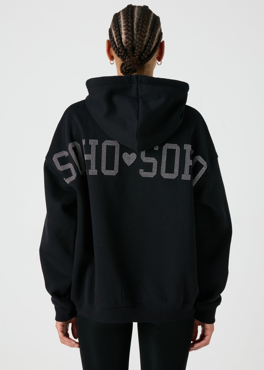 Black Sequin Soho Hoodie