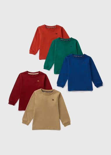 Boys 5 Pack Multicolour T-Shirts (1-7Yrs)