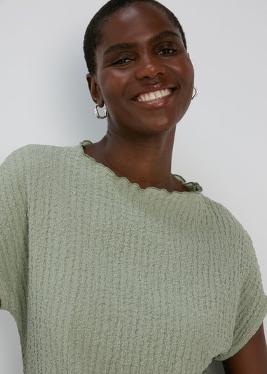 Green Textured T-Shirt