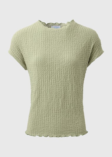 Green Textured T-Shirt