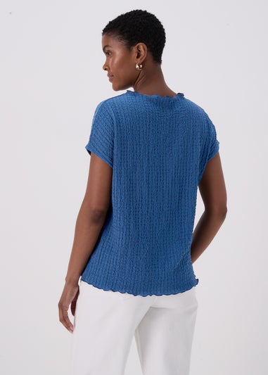 Blue Textured T-Shirt