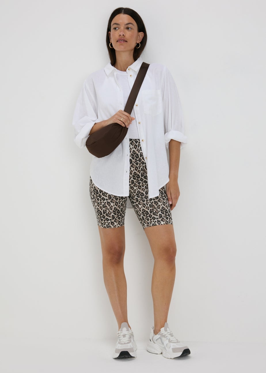 Brown Nylon Moon Bag