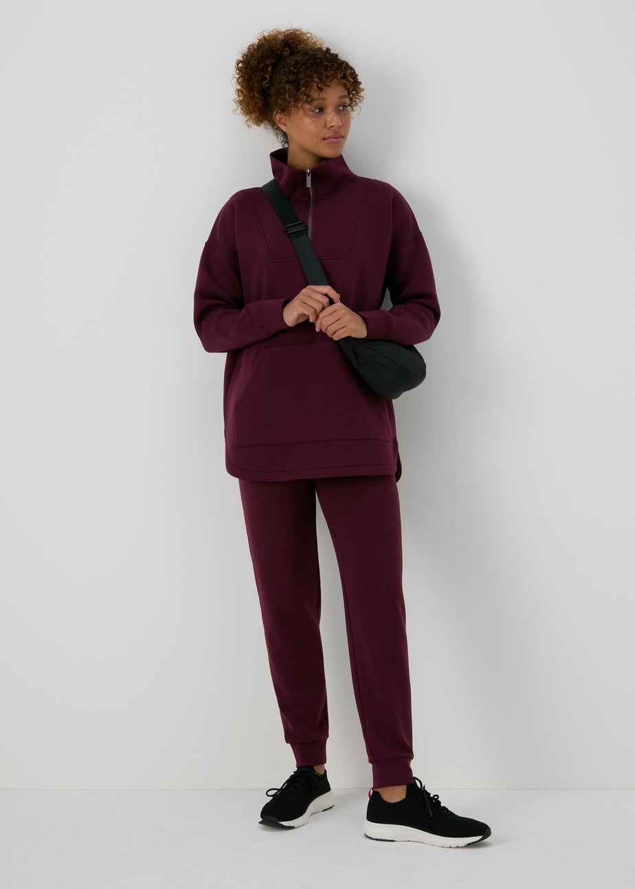 Souluxe Burgundy Jogging Bottoms