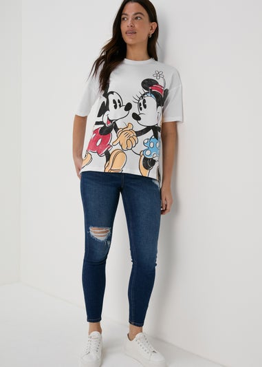 Disney White Mickey & Minnie Love T-Shirt