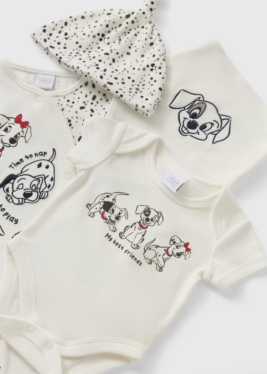 4 Piece Disney Baby Cream Dalmatians Starter Pack (Newborn-9mths)