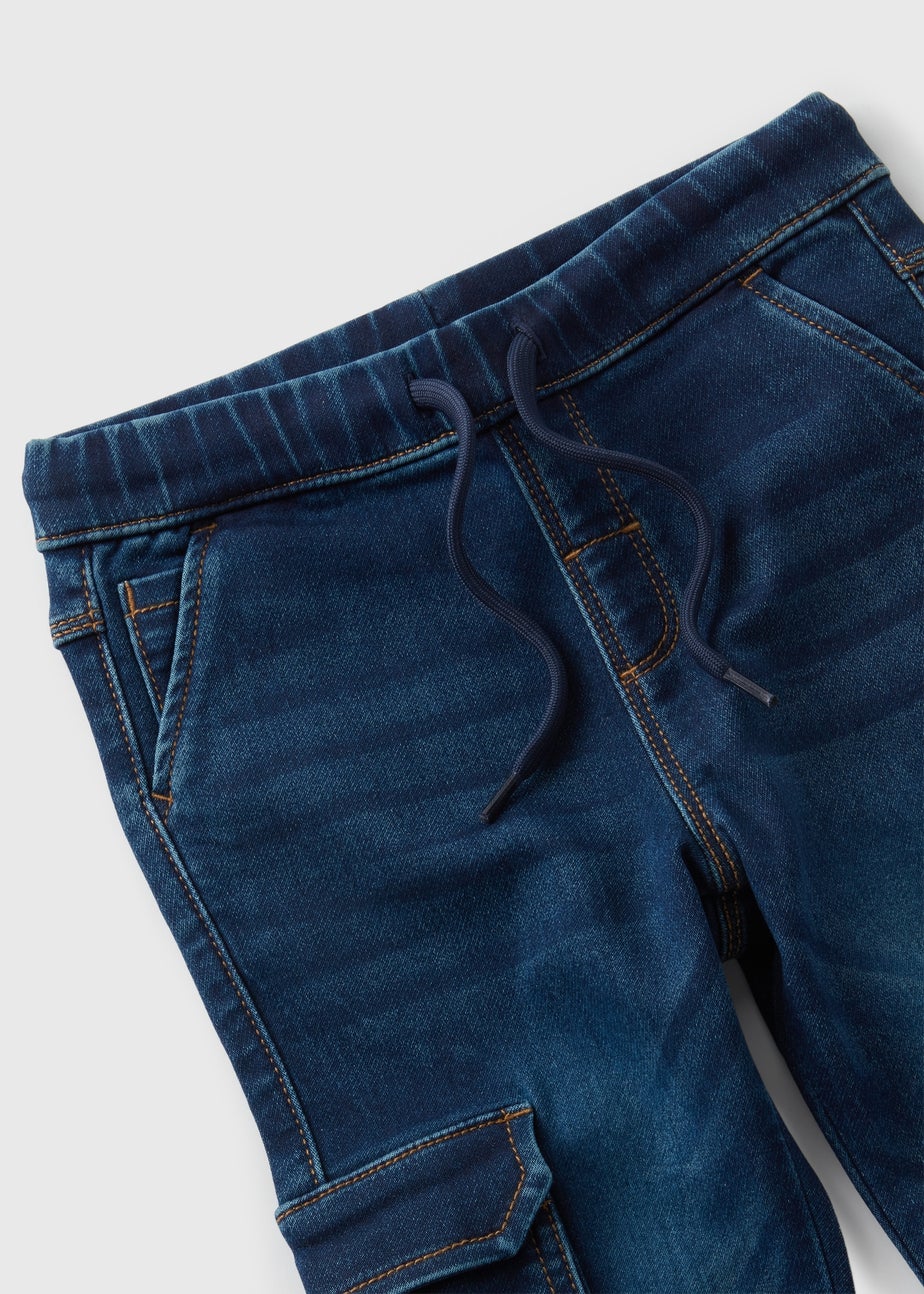 Boys Blue Denim Cargo Trousers (1-7yrs)