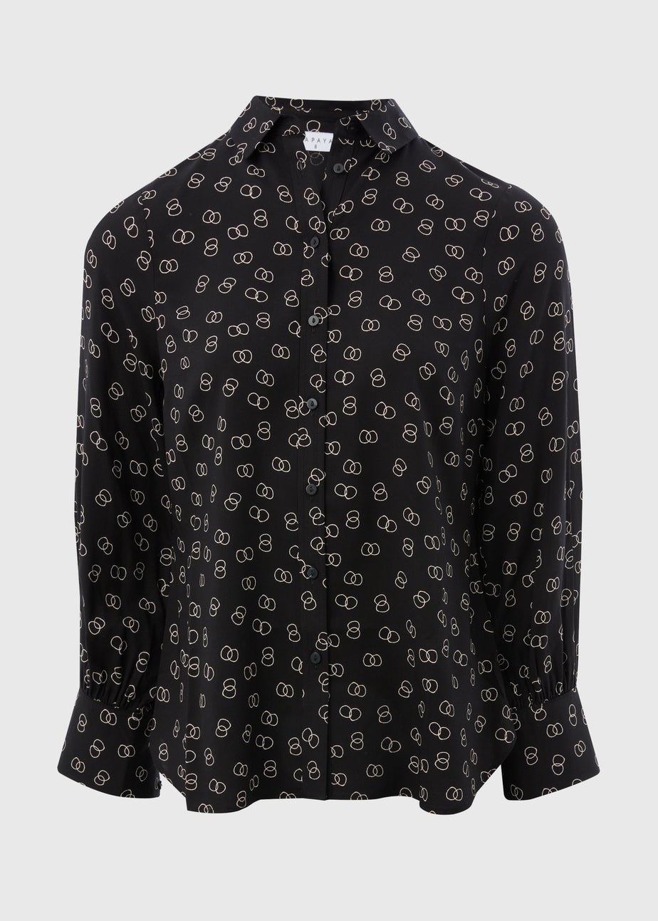 Black Link Print Shirt