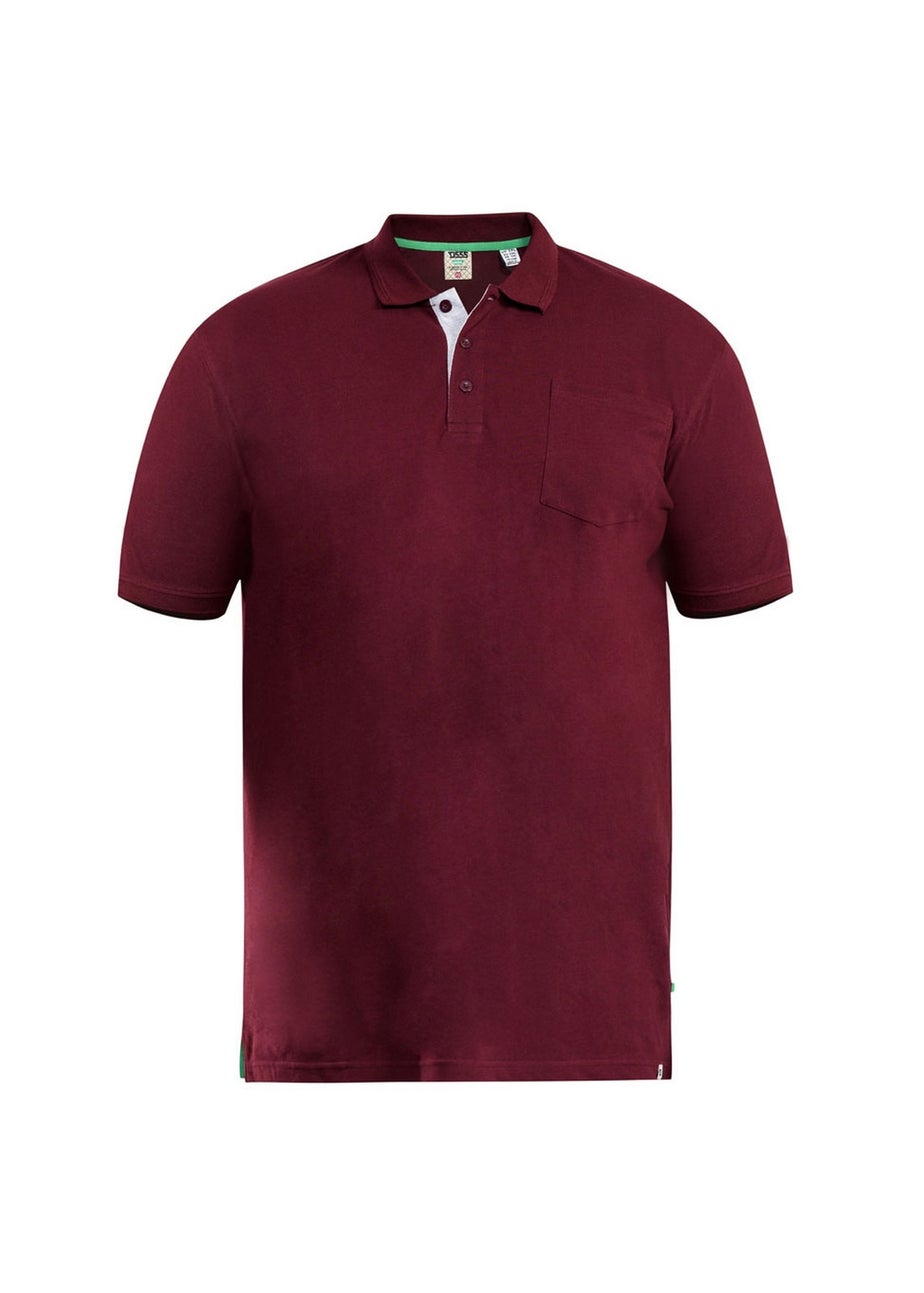 Duke Maroon Grant Pique Kingsize Polo Shirt